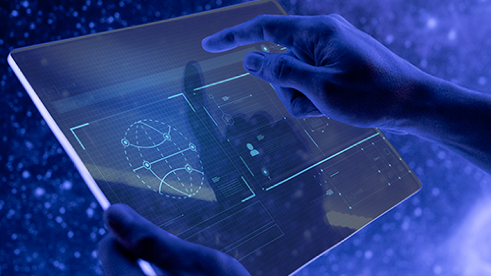 researcher-using-transparent-digital-tablet-screen-futuristic-technology
